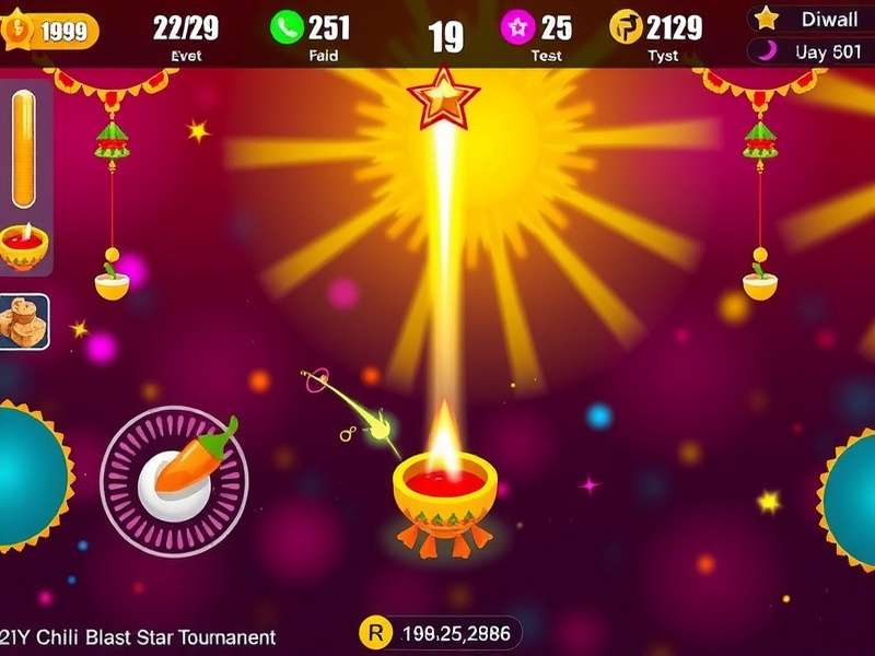 Chili Blast Star gameplay screenshot showing vibrant colors and action
